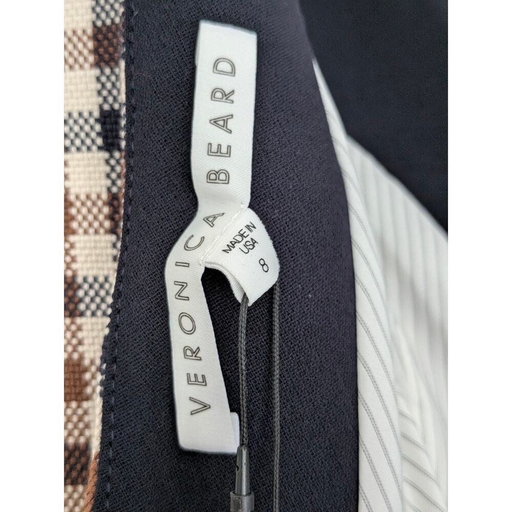 Veronica Beard Dress Lark Size 8 Plaid Check Midi Dress Knee Length $550 NWT - Picture 8 of 11